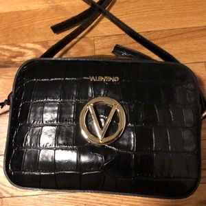 Valentino Babette croc embossed leather bag